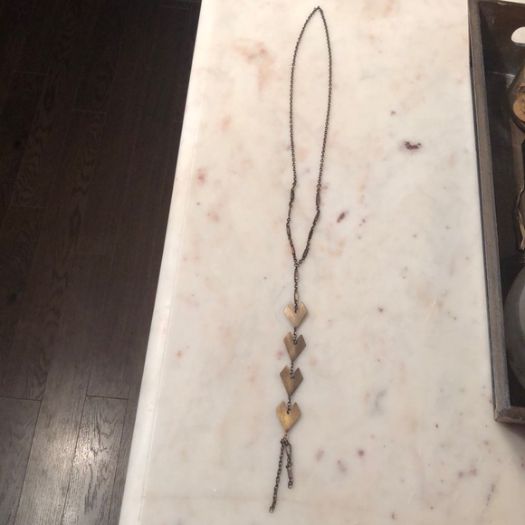 Bronze coloured Chevron Necklace - Picture 2 of 5